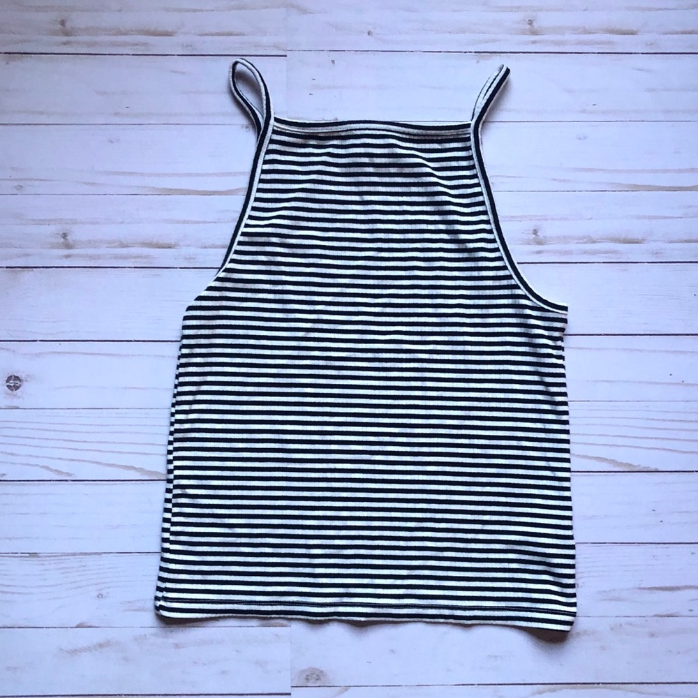 Black and White Stripe Tank Top